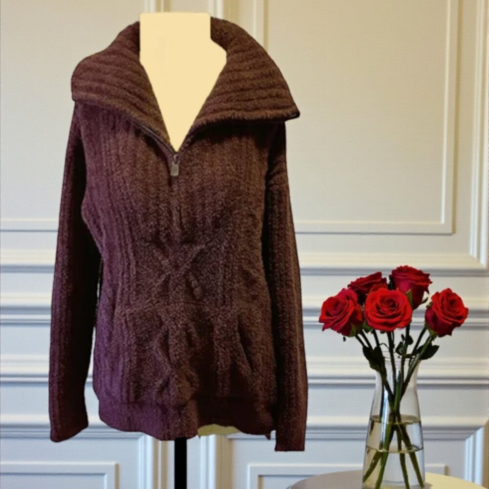 Barefoot Dreams Cozy Chic Half-Zip Pullover Sweater